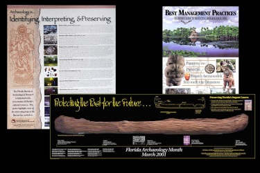 State of Florida and Florida Archaeology Month Graphics Poster, Brochures