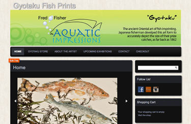 ecommerce website for Aquatic Impressions