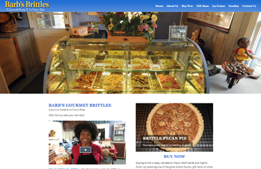 Barb's Brittles re-designed quality website design inexpensive