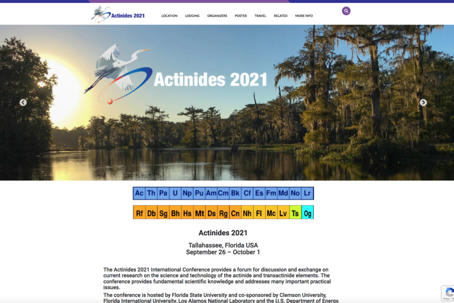 Actinides 2021 FSU Chemistry Website