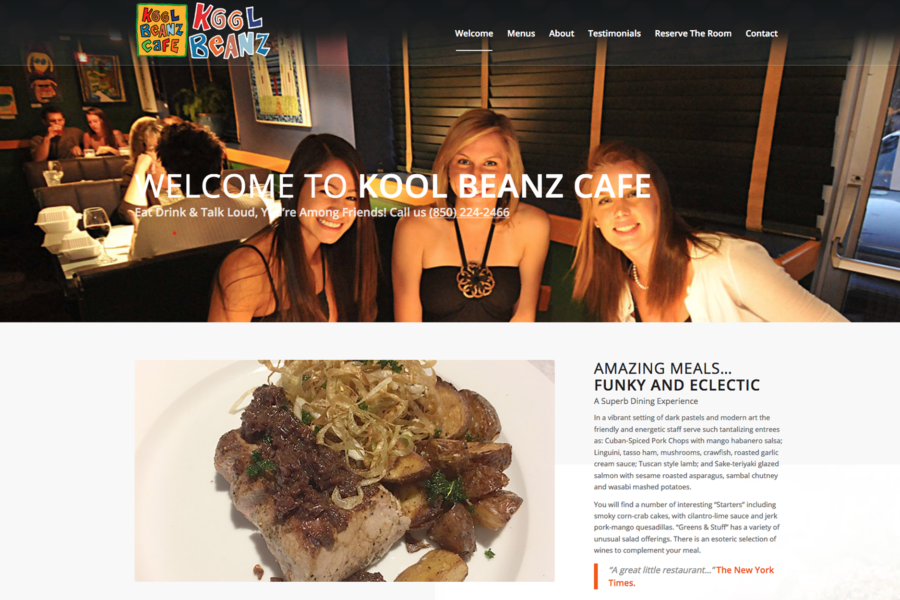 Kool Beanz Cafe Website