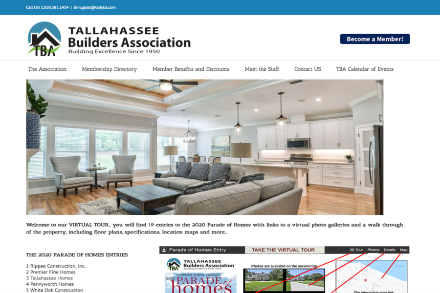 Tallahassee Builders Association Website Parade of Homes