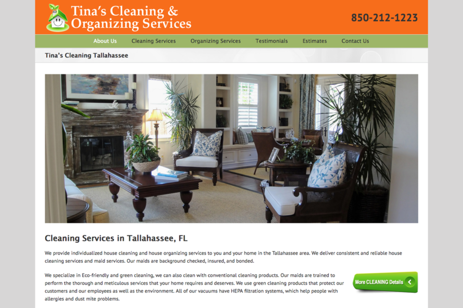 Tina's Cleaning Website