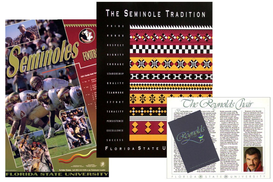 FSU Seminole Tradition, Football Posters and Burt Reynolds Brochure