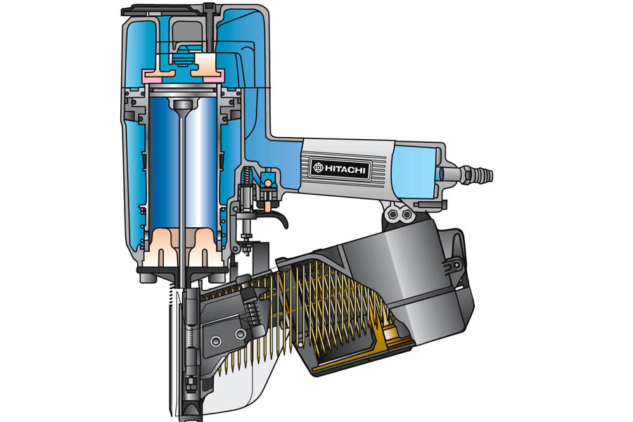 Hitachi Nail Gun Illustration