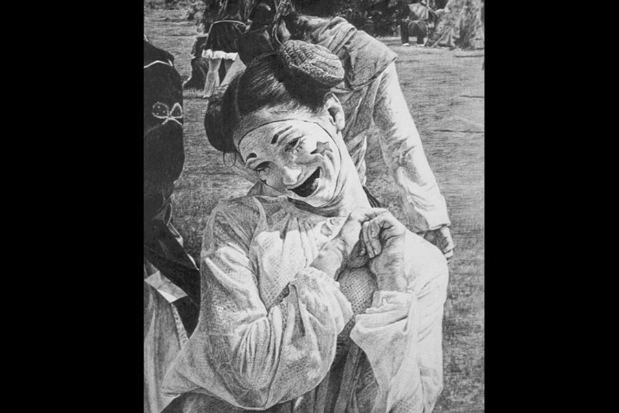 Mime Pencil Illustration