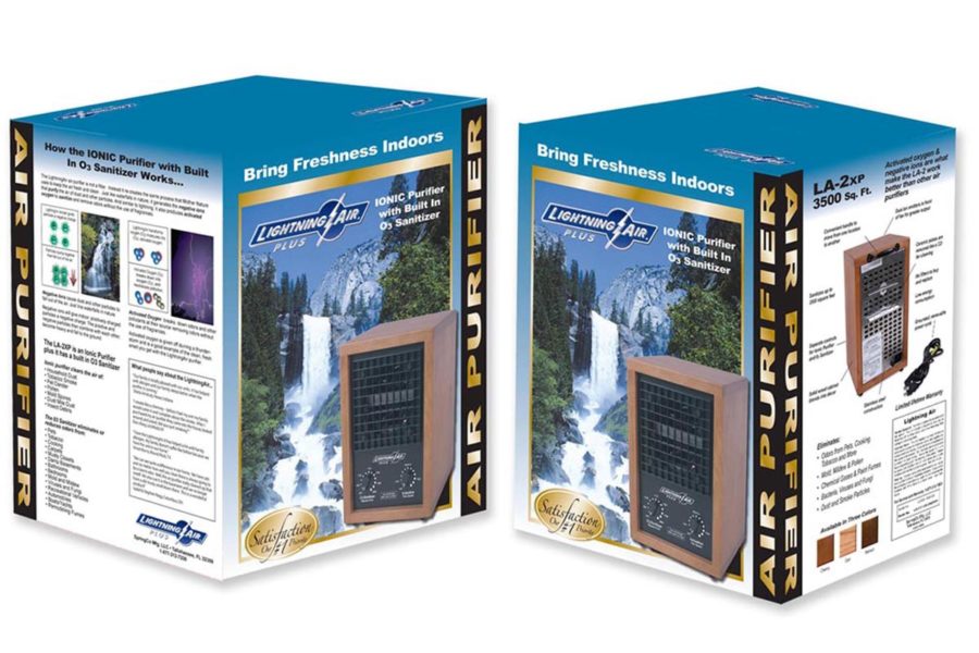 Lightning Air Air Purifier Box Package Design